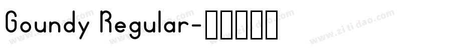 Goundy Regular字体转换